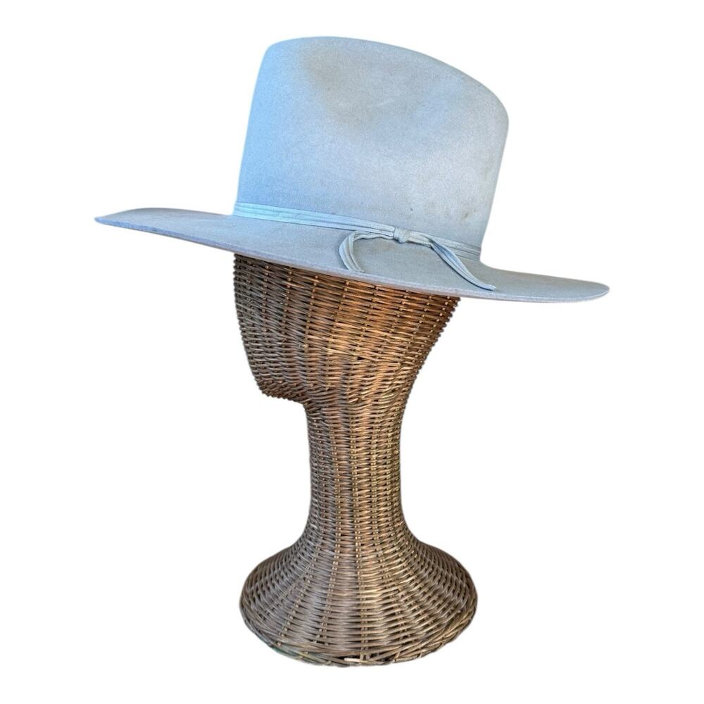 Vtg American Hat Co. Maxi Felt Shell Gray Cowboy Hat 6 3/4